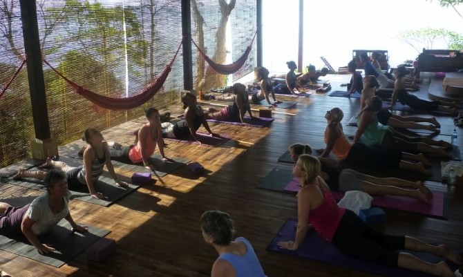 April Taylor teaching at Anamaya Resort