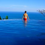 Kristy on the pool edge