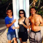 Surfing with new friends