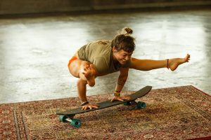 shaney on skateboard