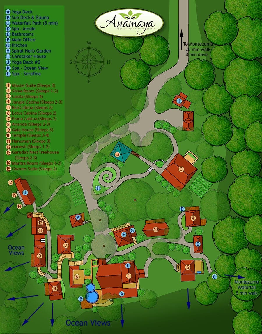 Luxury yoga retreat map 